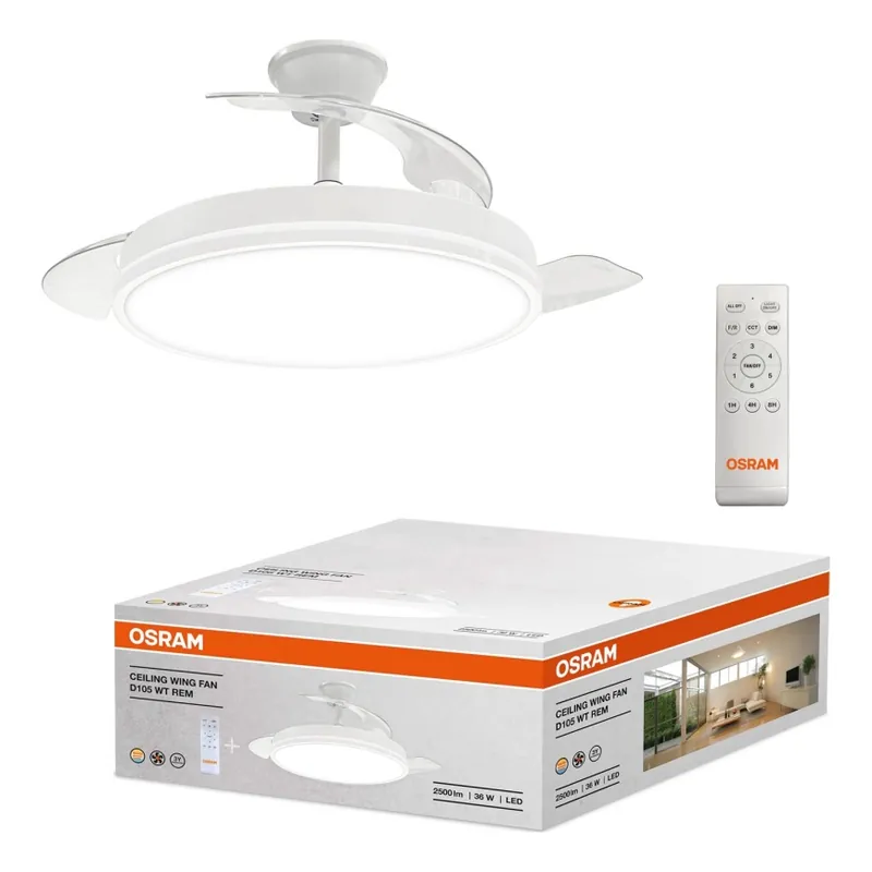 Osram - LED Stmív. svítidlo s ventilátorem WING LED/36W/230V 3000/4000/6000K +DO Časově Omezené