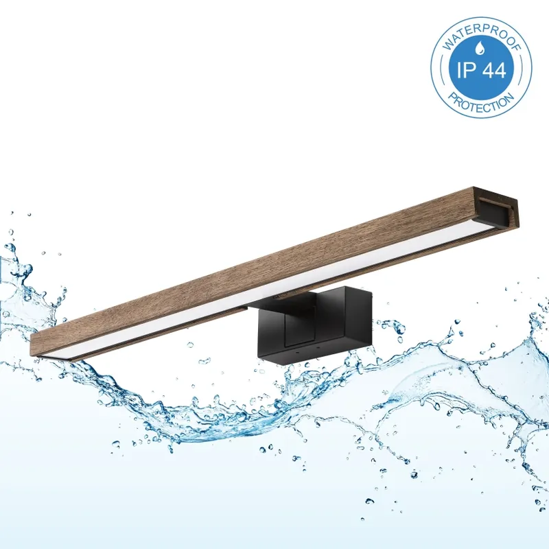 Brilagi - LED Koupelnové osvětlení zrcadla 3v1 WOODY MIRROR LED/12W/230V IP44 černá/dub ořech Tovární Cena