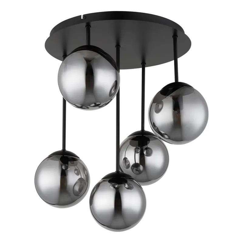Globo - Přisazený lustr 5xE14/25W/230V černá Top Prodej