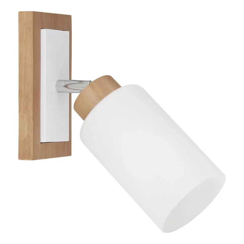 Globo - Nástěnné bodové svítidlo 1xE27/60W/230V dub/bílá Sezónní Sleva