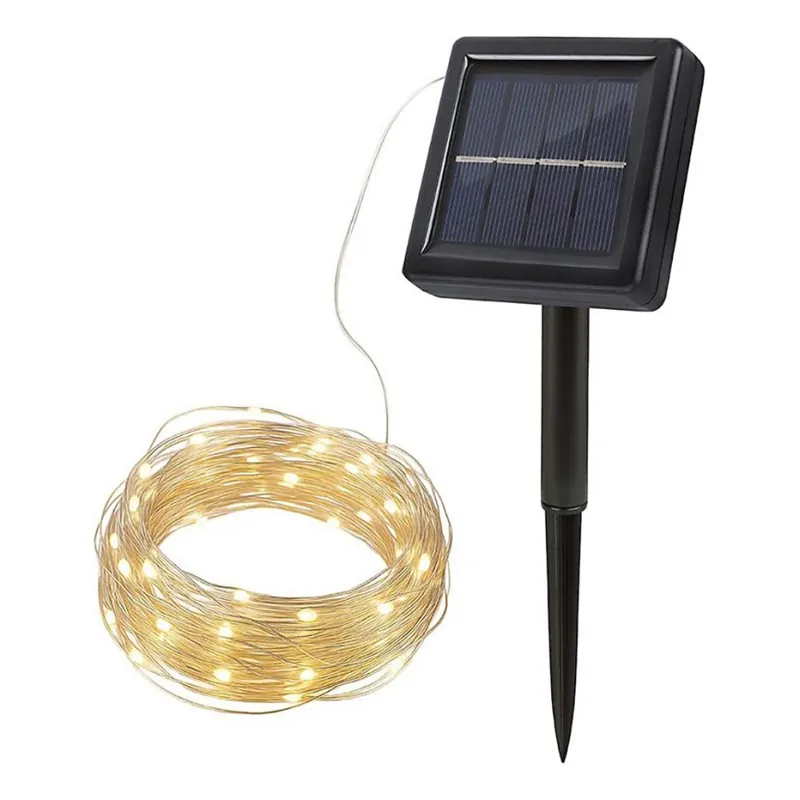 LED Solární dekorační řetěz LED/3,7V 800 mAh 22 m Autentický
