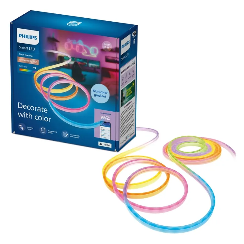 Philips - LED RGBIC Stmívatelný pásek SMART NEON FLEX 10m LED/45W/230V 2700-6500K Wi-Fi Koupit Online