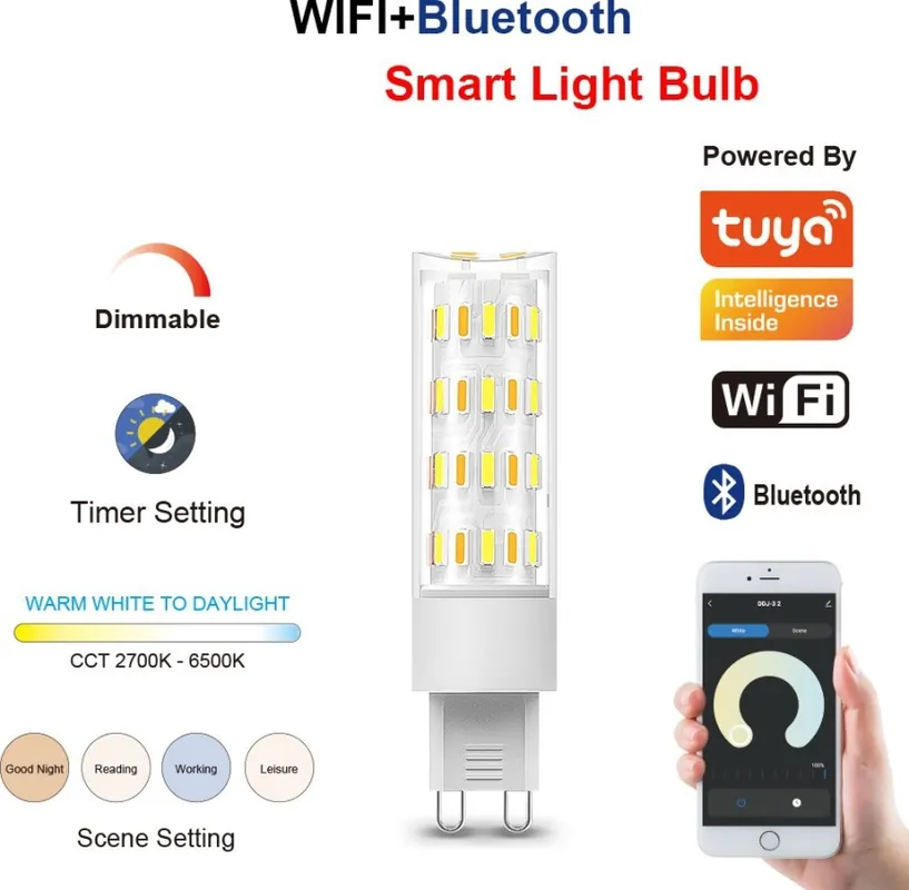 Víkendová Akce Immax NEO 07763CDO - SADA 3x LED CCT Stmívatelná žárovka G9/4W/230V Wi-Fi Tuya + dálkové ovládání