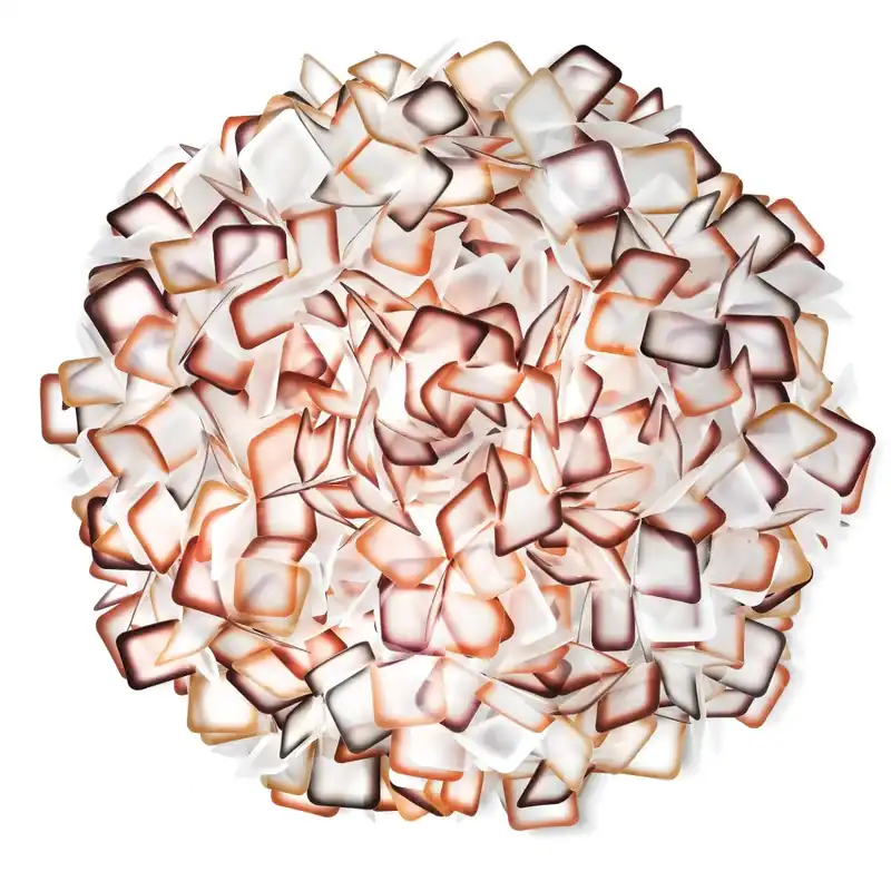 Aktuální Slamp Clizia large, stropní designové svítidlo z Opalflexu s oranžovým okrajem, 3x12W E27, prům. 78cm