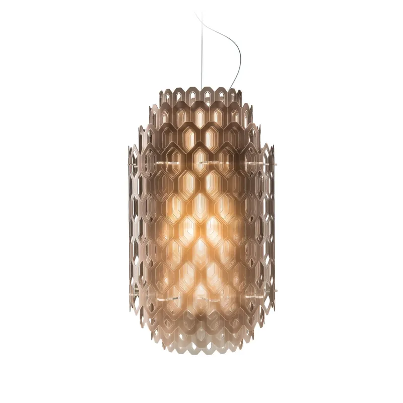 Nejlepší Volba Slamp Chantal suspension S, oranžové svítidlo pro zavěšení, 4xE27, výška 60cm