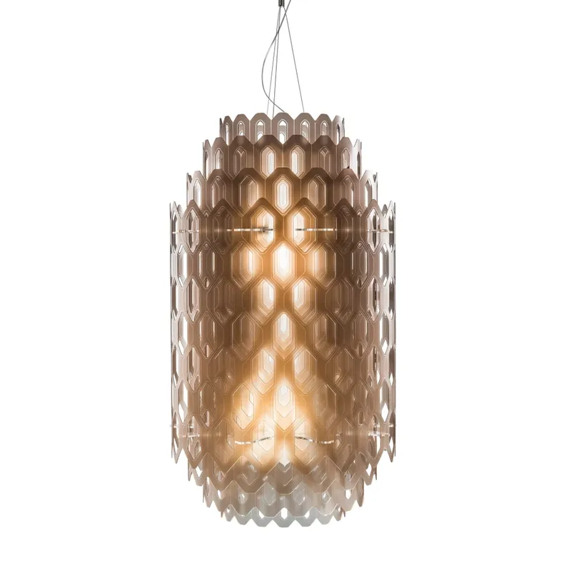 Jen Po Omezenou Doba Slamp Chantal suspension M, oranžové svítidlo pro zavěšení, 7xE27, výška 85cm