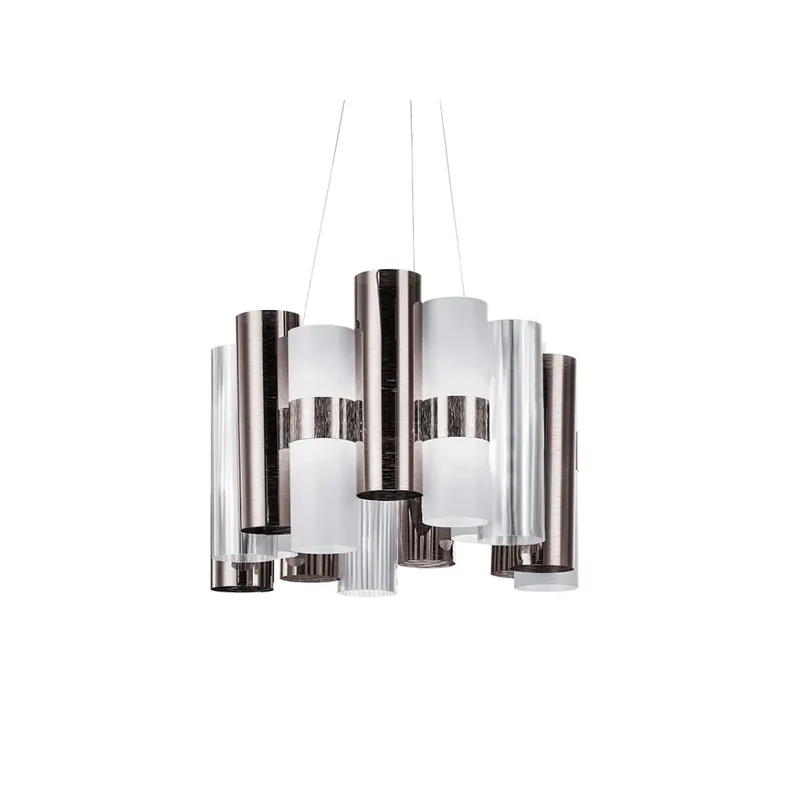 Slamp La Lollo Pewter white suspension M, designové závěsné svítidlo, 40W LED 2700K stmívatelné, průměr 48cm Výhodná Nabídka