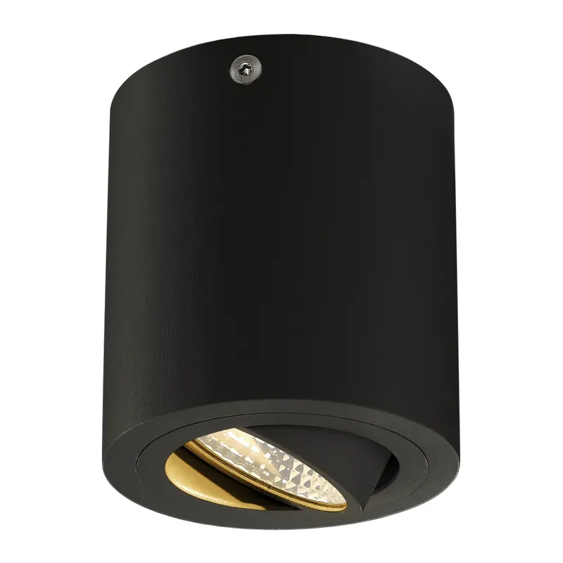 Hit Sezóny SLV Triledo, kulaté stropní svítidlo s nastavitelným reflektorem, 8,2W LED 3000K, černá, výška 9,5cm