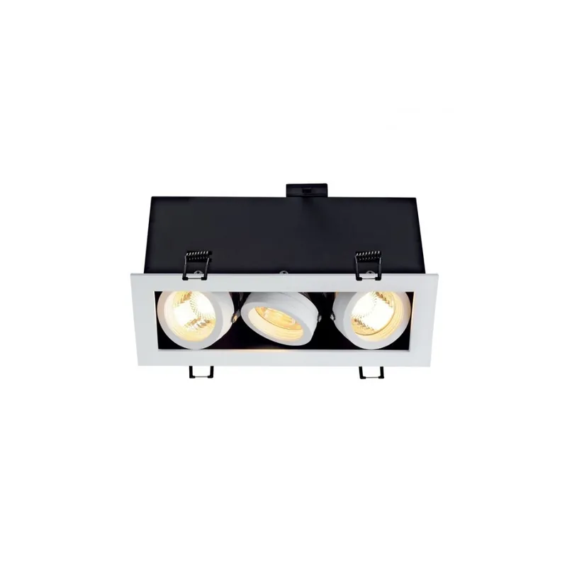SLV Kadux, zápustná bodovka v hranatém tvaru, 3x50W, bílá, 21x9cm Cenový Hit