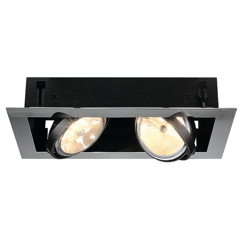 Rychlé Dodání SLV Aixlight Mod flat II QRB111, zápustná bodovka max. 2x50W, 12V, chrom, 39x21cm