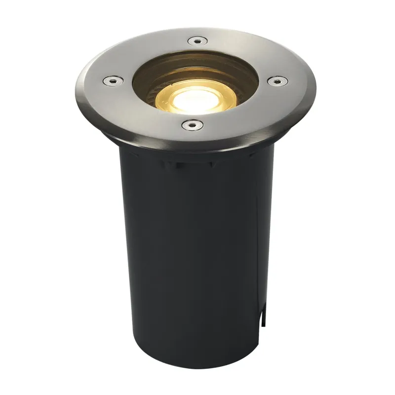 Levný SLV Solasto 120, venkovní zapuštěné podlahové svítidlo, 1x GU10 max 6W, nerez, průměr 12cm, IP67