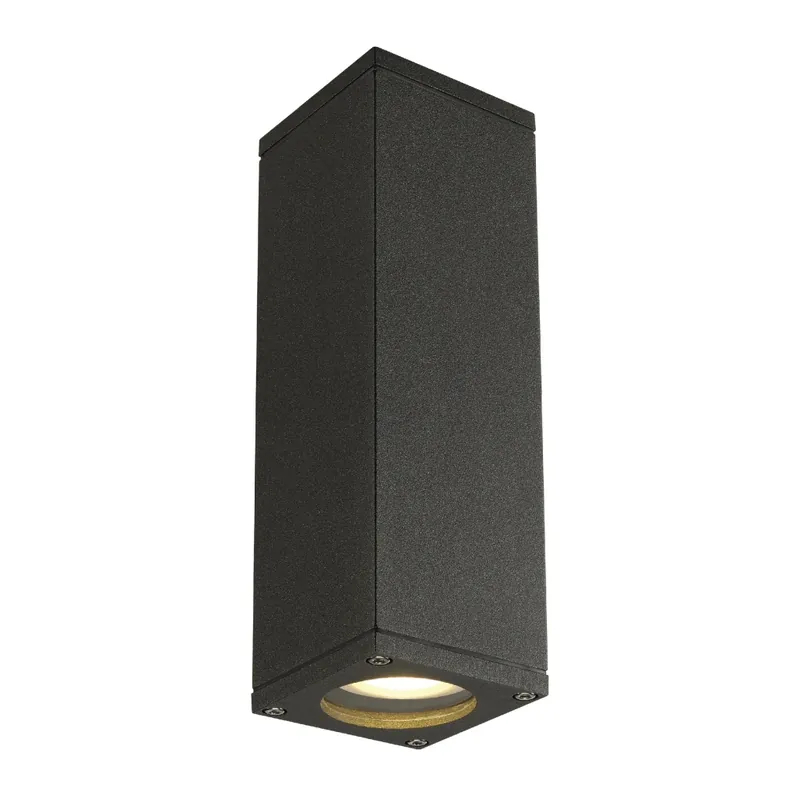 Poslední Šance SLV Theo Up-Down Wall, venkovní nástěnné svítidlo pro svícení nahoru a dolu, 2x35W GU10, antracit, výška 22,5cm, IP44