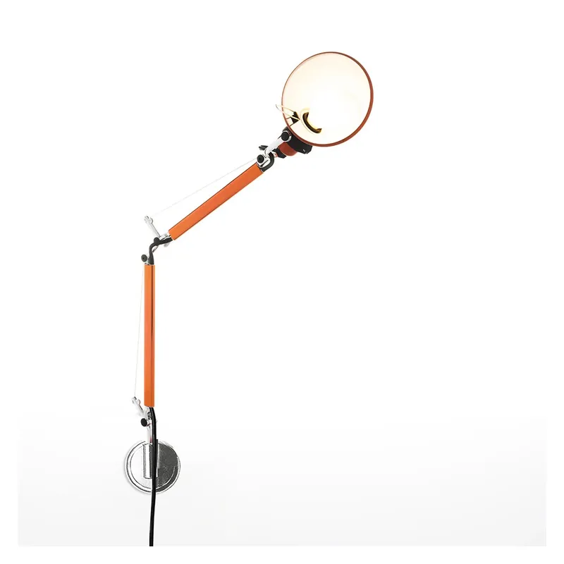 Artemide Tolomeo Micro Parete Halo, designové nástěnné svítidlo s vypínačem, 1x60W E14, oranžová metalíza, max. 74cm Poslední Šance