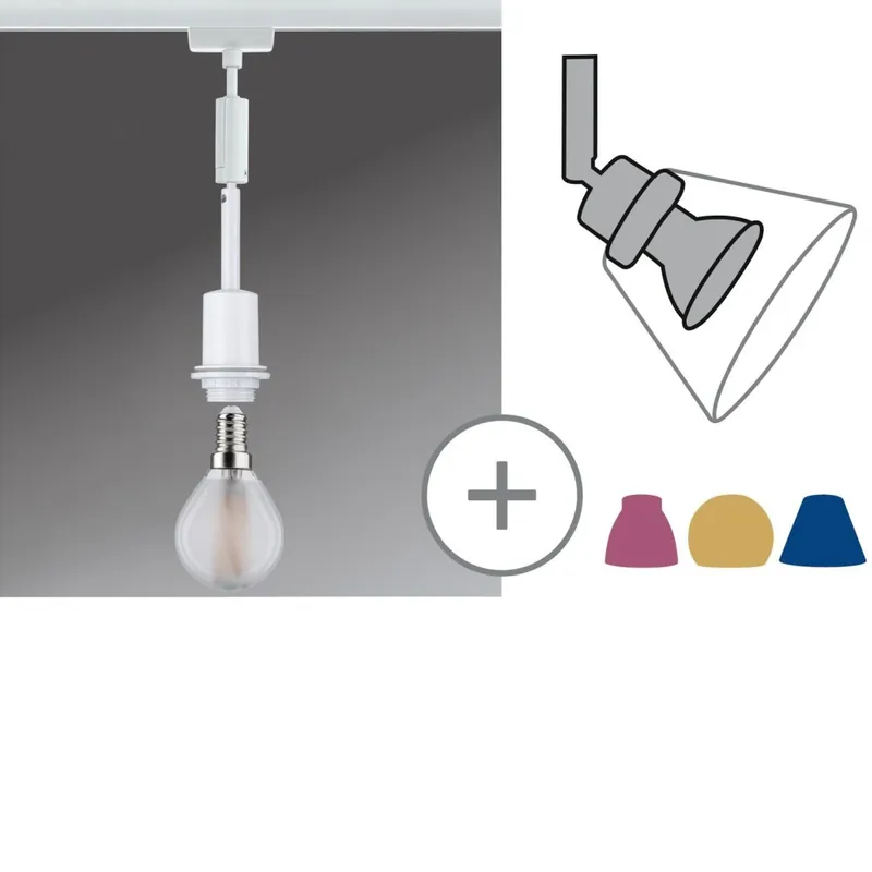 Omezená Nabídka Paulmann DecoSystems pendant, závěs pro Urail systém, 1x20W E14, bílá