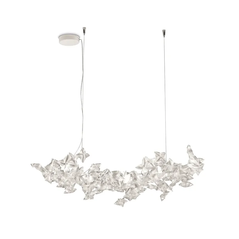 Slamp Hanami Large, závěsné květinové svítidlo, 10x5W LED G9 3000K stmívatelné, délka 96cm, čirý kabel Akce