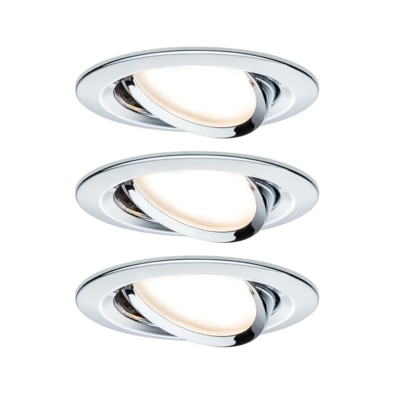 Koupit Online Paulmann LED Coin Nova round, set kulatých bodovek v chromové úpravě, 3x6W LED 2700K tříkrokové stmívání, prům.8,4cm