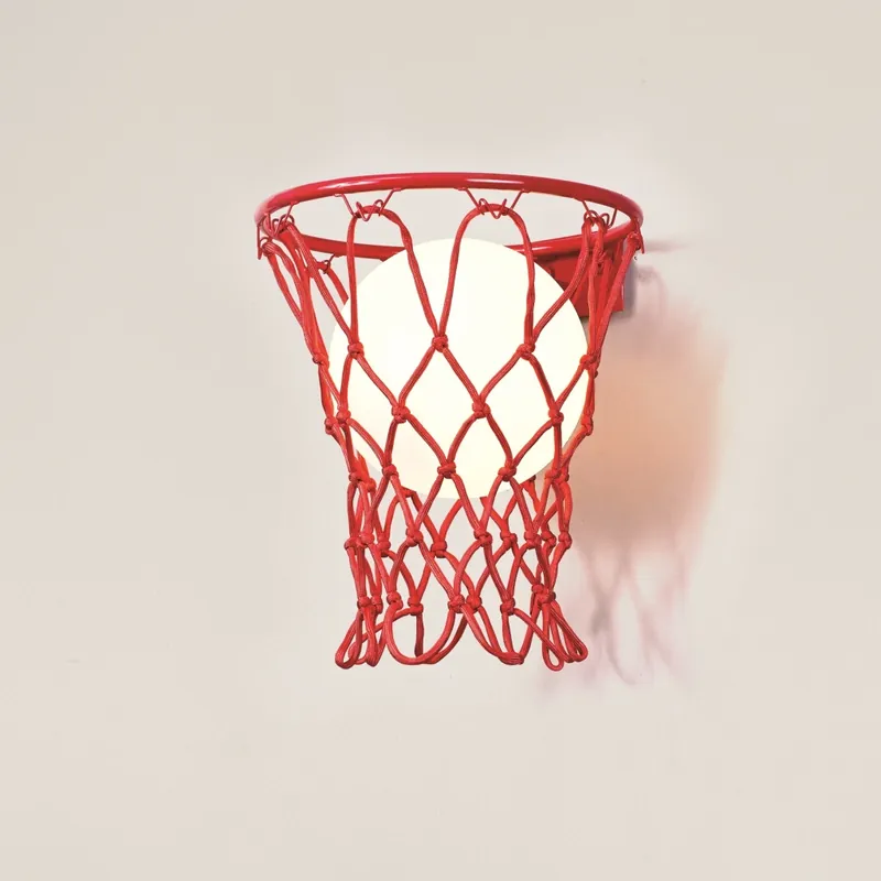 Mantra Basketball, červené nástěnné svítidlo ve tvaru basketbalového koše, 1xE27 průměr 30cm Sezónní Sleva