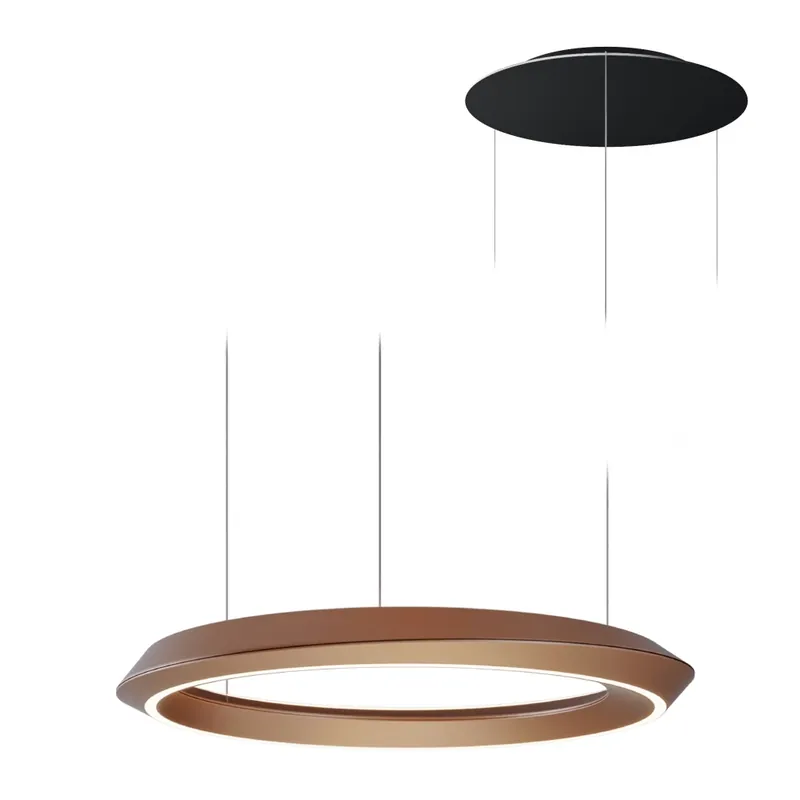 Lodes Tidal Adjustable, kulaté závěsné stahovací svítidlo LED 33W 2700K, hnědá/černá, průměr 60cm, DALI Koupit Online