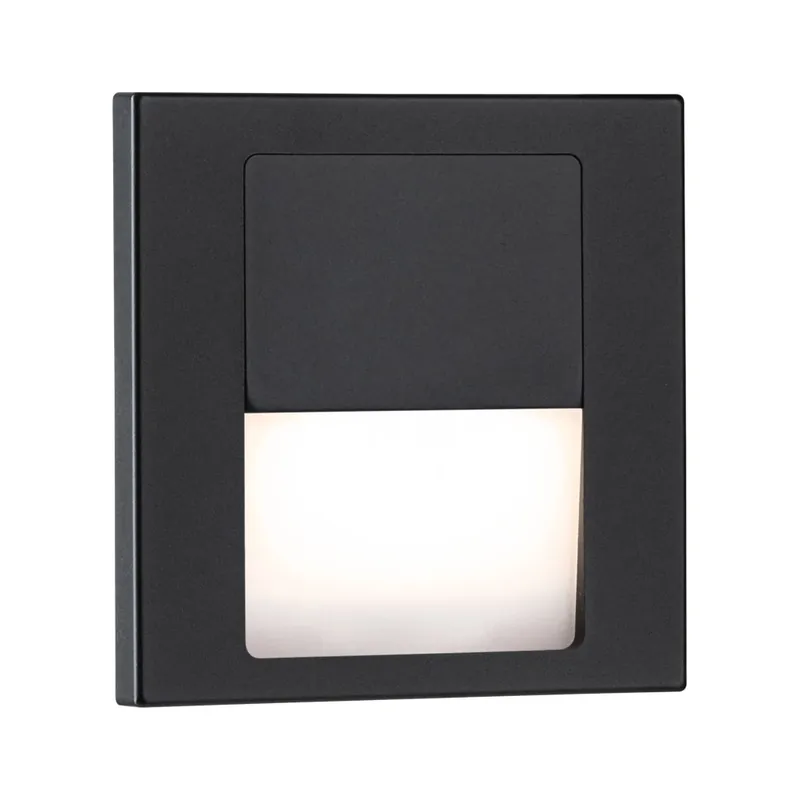 Výprodej Paulmann Tsaro follower, svítidlo do stěny, 1W LED 2700K, matná černá, 8x8cm