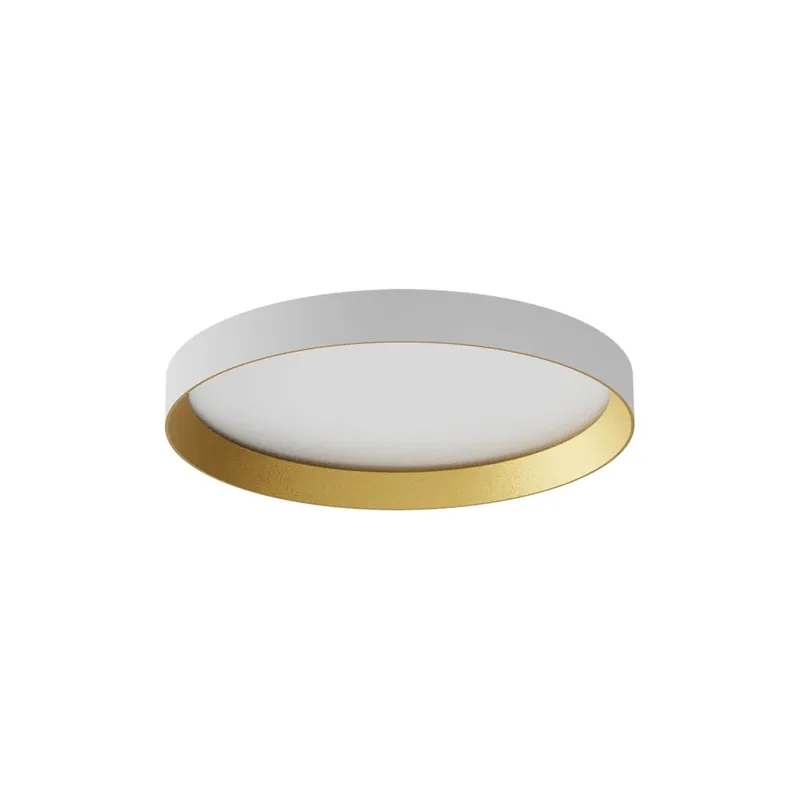 Redo Dama, bílo-zlaté stropní svítidlo, LED 30W, 3000/4000/5000K, průměr 35cm, TRIAC Ihned K Objednání