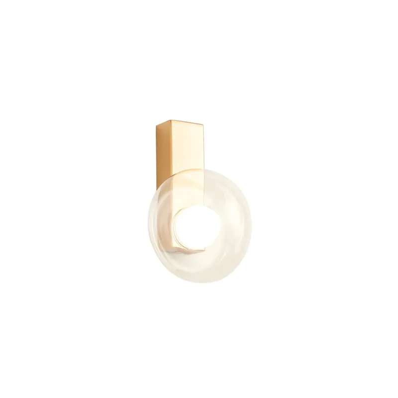 Redo Sinclair, zlaté nástěnné svítidlo, LED 6,5W 3000K, průměr 14cm Poslední Šance
