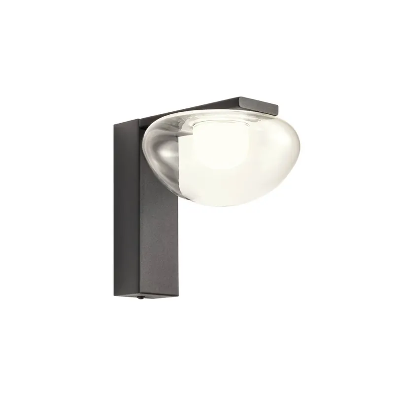 Nakupujte Hned Redo Sinclair, černé nástěnné svítidlo, LED 6,5W 3000K, průměr 14cm, úhel 90°