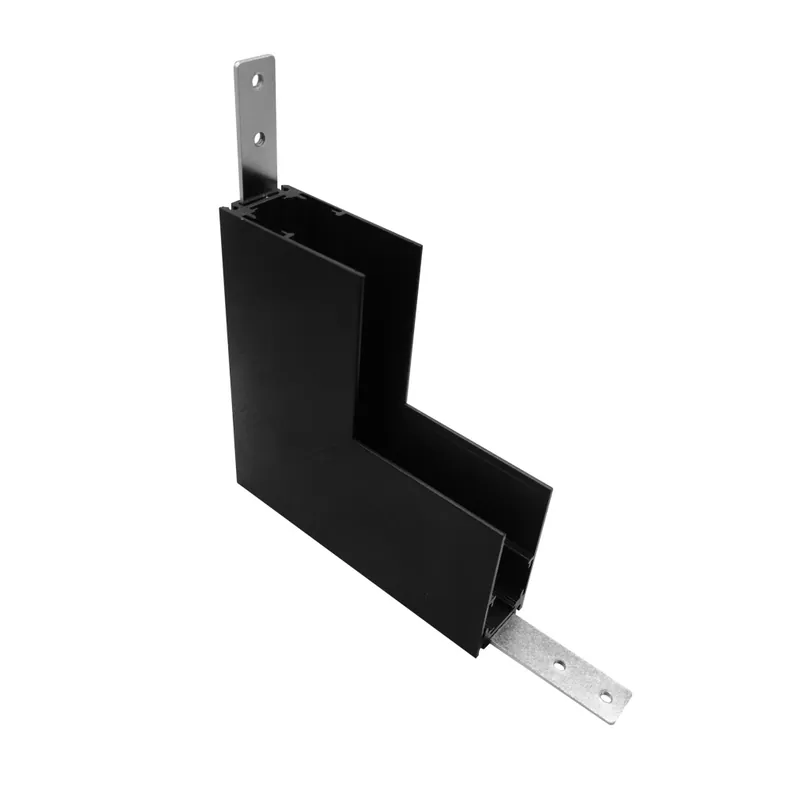 Sleva Mantra Magneto 48V, spojka strop-stěna černá vysoká 90° vnitřní