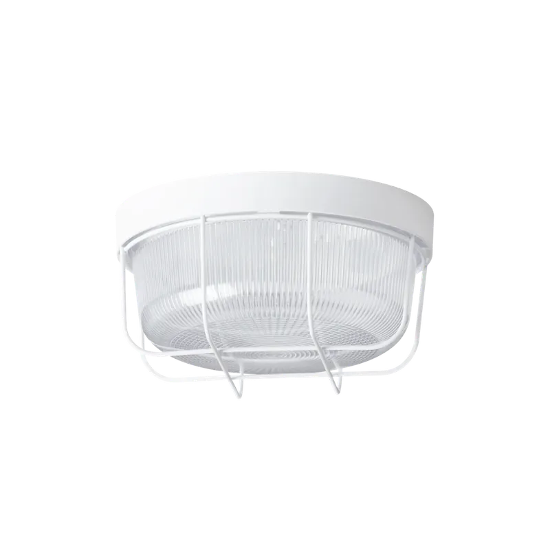 Dokud Zásoby Vydrží Osmont Elektra 3K, bílé průmyslové svítidlo s mřížkou, 1x25W E27, průměr 21cm, IP54
