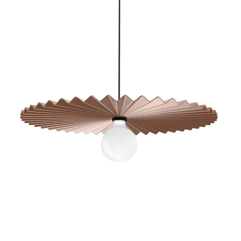 Linea Light Doge_P, moderní béžovo-červené závěsné svítidlo, 1x22W E27, průměr 58,4cm Zlevněný