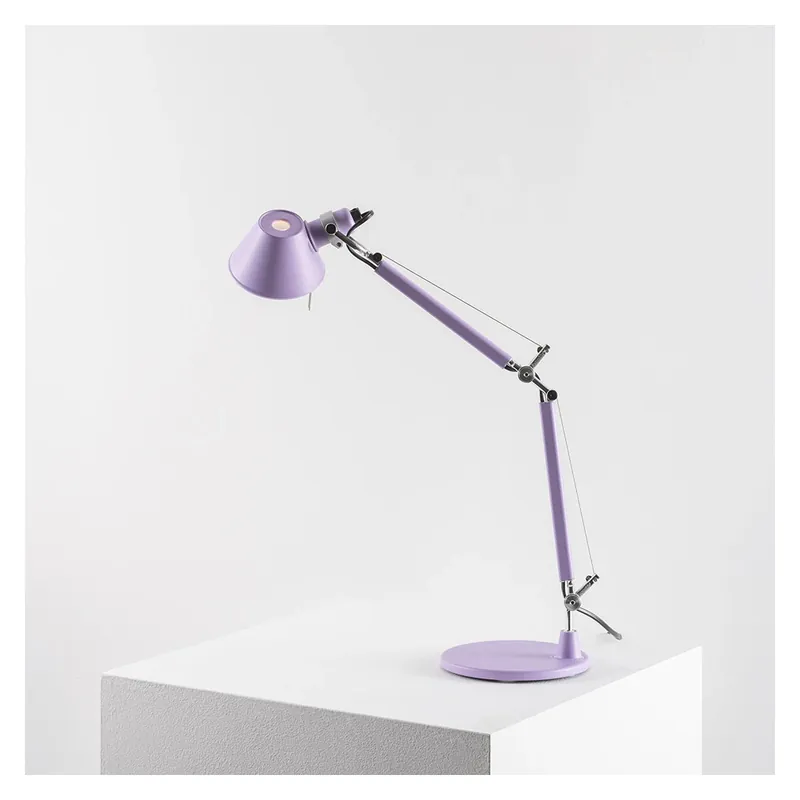 Artemide Tolomeo Micro tavolo, fialová stolní lampa, 1x6W LED E14, 45+37cm Dokud Zásoby Vydrží