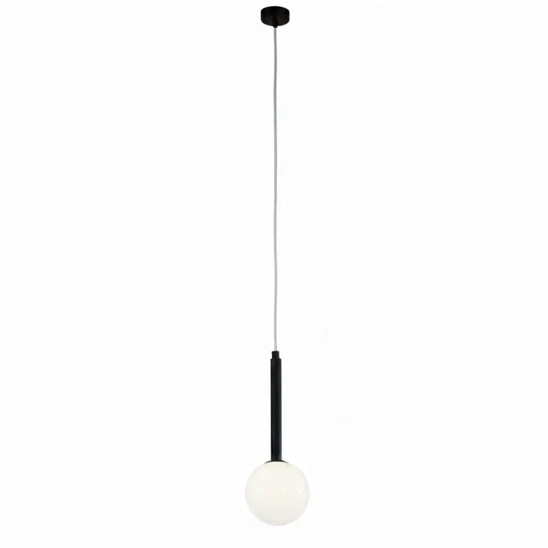 Nízká Cena Metal Lux Libra, závěsné svítidlo 1xG9, černá/bílé sklo, průměr 12cm