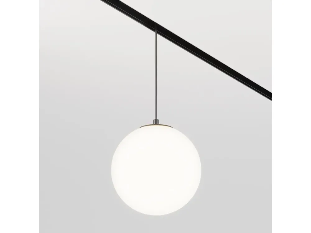 Závěsné svítidlo Luna do lišty 5W nastavitelná bílá 330lm černé sklo stmívatelné Bluetooth Exility - MAYTONI Nejlepší Volba