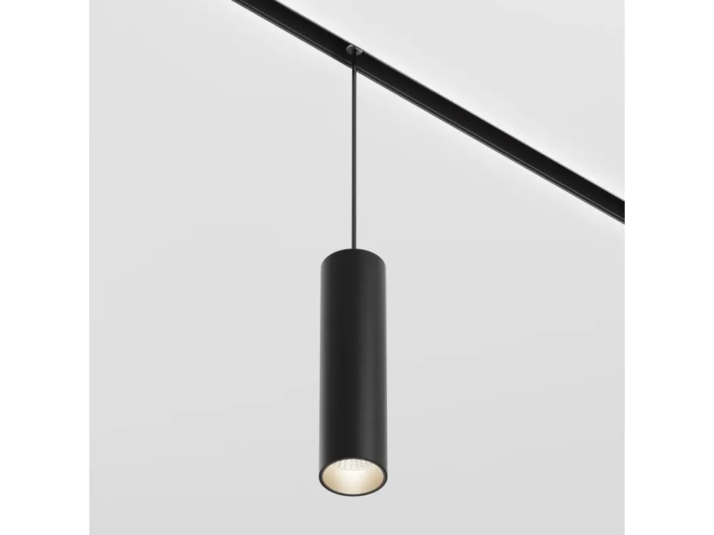 Závěsné svítidlo pro kolejnicový systém Focus LED 12W nastavitelná bílá 900lm černý hliník stmívatelné do magnetické lišty Exility - MAYTONI Cenová Bomba