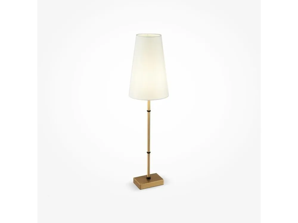 Nová Kolekce Stolní lampa Zaragoza 40W E14 bílá mosaz kov látka - MAYTONI
