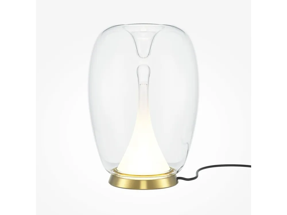Sleva Stolní lampa Splash 3000K 9W teplá bílá 800lm zlatá hliník/průhledné sklo - MAYTONI