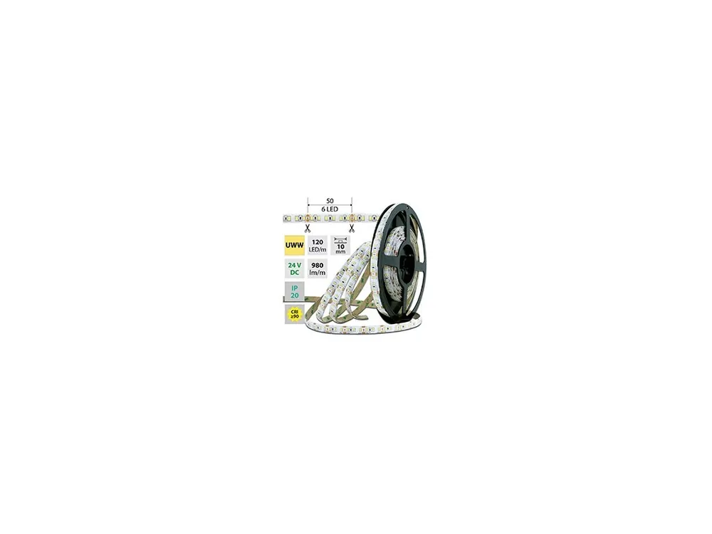LED Pásek SMD, Ultra teplá bílá, 1900-2100K, DC24V, IP20, 5m, 14W, 980lm/m Jen Po Omezenou Doba