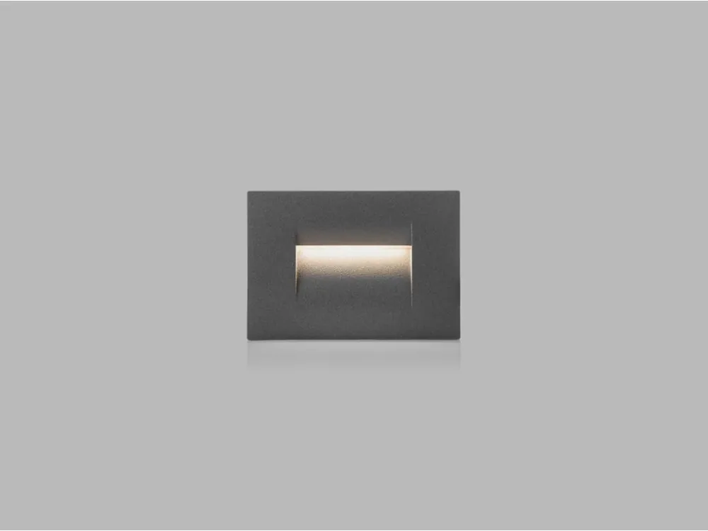 Hit Sezóny LED2 STEP IN S, ZÁPUSTNÉ NÁSTĚNNÉ SVÍTIDLO, LED 3,6W, 3000K, ANTRACIT, IP65