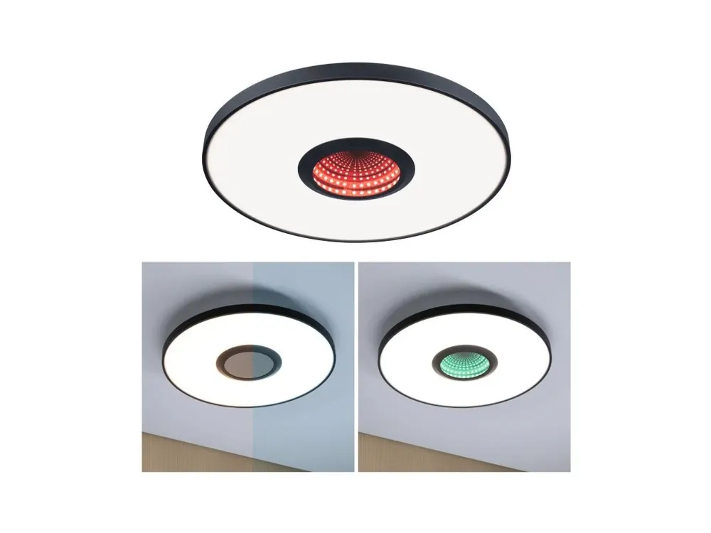 Akce LED stropní svítidlo Spaceglow RGB+ 230V 21W černá mat - PAULMANN