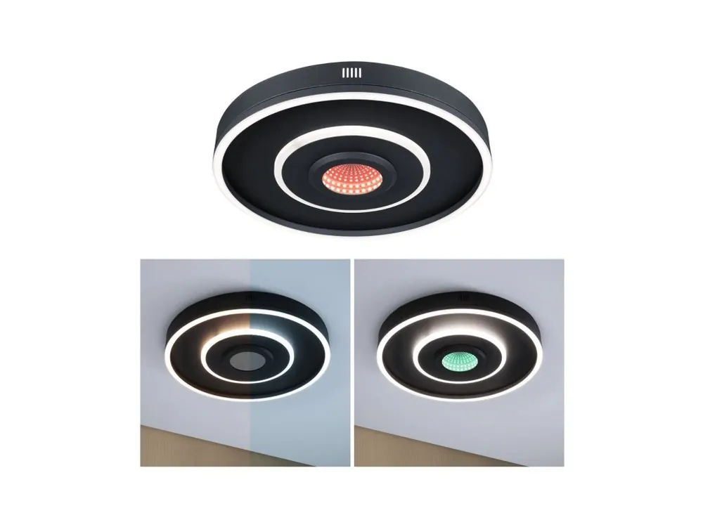 Přímo Od Výrobce LED stropní svítidlo Spaceglow RGB+ 230V 22W černá mat - PAULMANN
