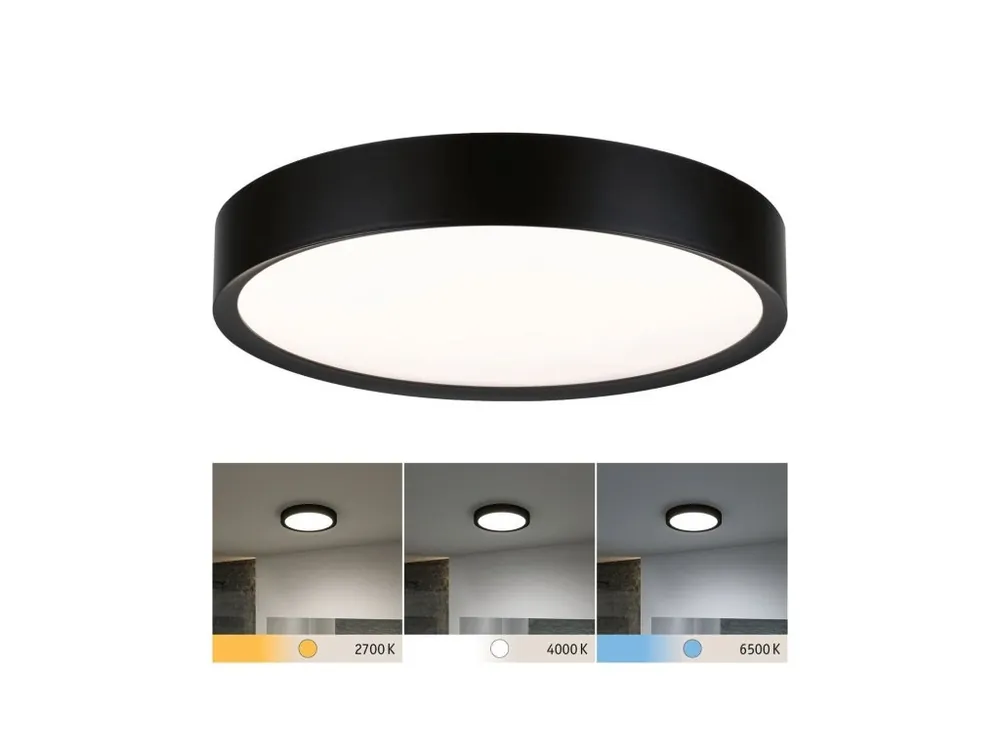 Bezpečná Platba Selection Bathroom LED stropní svítidlo Tega IP44 CCT 230V 22,5W černá mat - PAULMANN