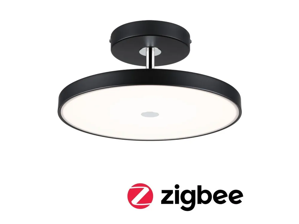 Akce LED stropní svítidlo Smart Home Zigbee 3.0 Hildor 2700K 230V 25W stmívatelné černá mat/chrom - PAULMANN