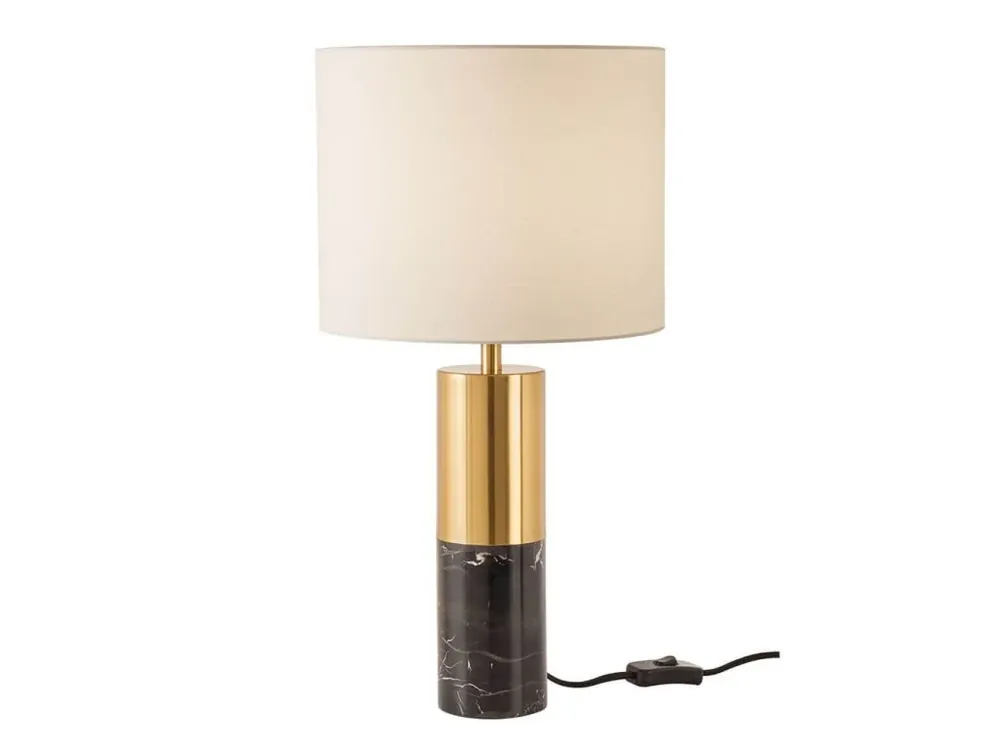 Černozlatá stolní lampa do ložnice APUA Cenová Bomba
