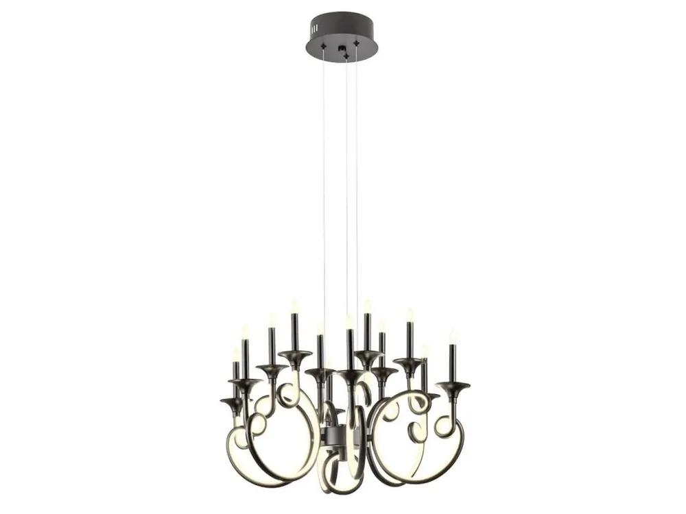 Luxusní černý LED lustr Incanti CHATEAU 69W Kup Teď