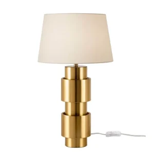 Aktuální Zlatá Art Deco lampa PERPETUO 50 cm