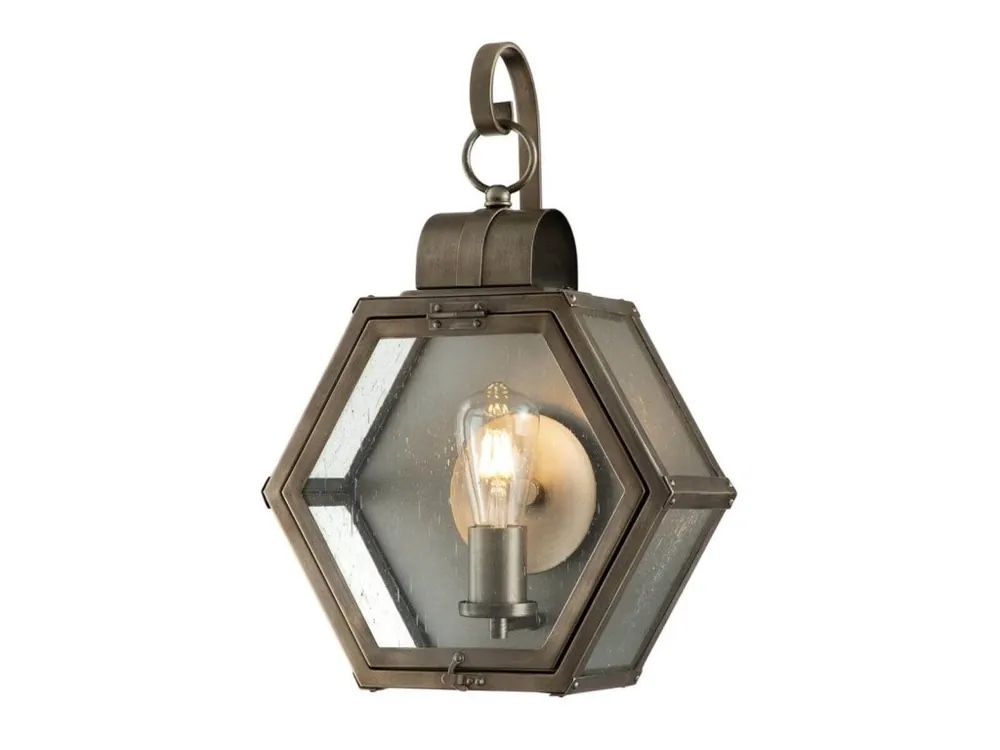 Výprodej Venkovní retro lampa na fasádu HEATH M/starý bronz
