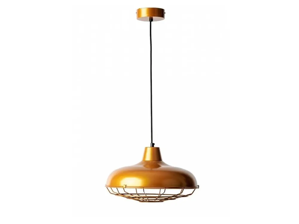 Ověřený Závěsné industriální světlo CAGE Gold