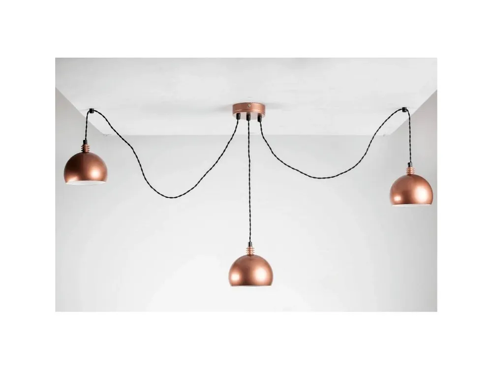 Měděný lustr pavouk TESTER-3LP-3Copper Autentický